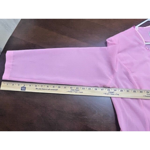 VINTAGE Tally Taylor Womens Sz 14 Suit Top Blazer Formal PINK RHINESTONE BUTTONS - Picture 6 of 14